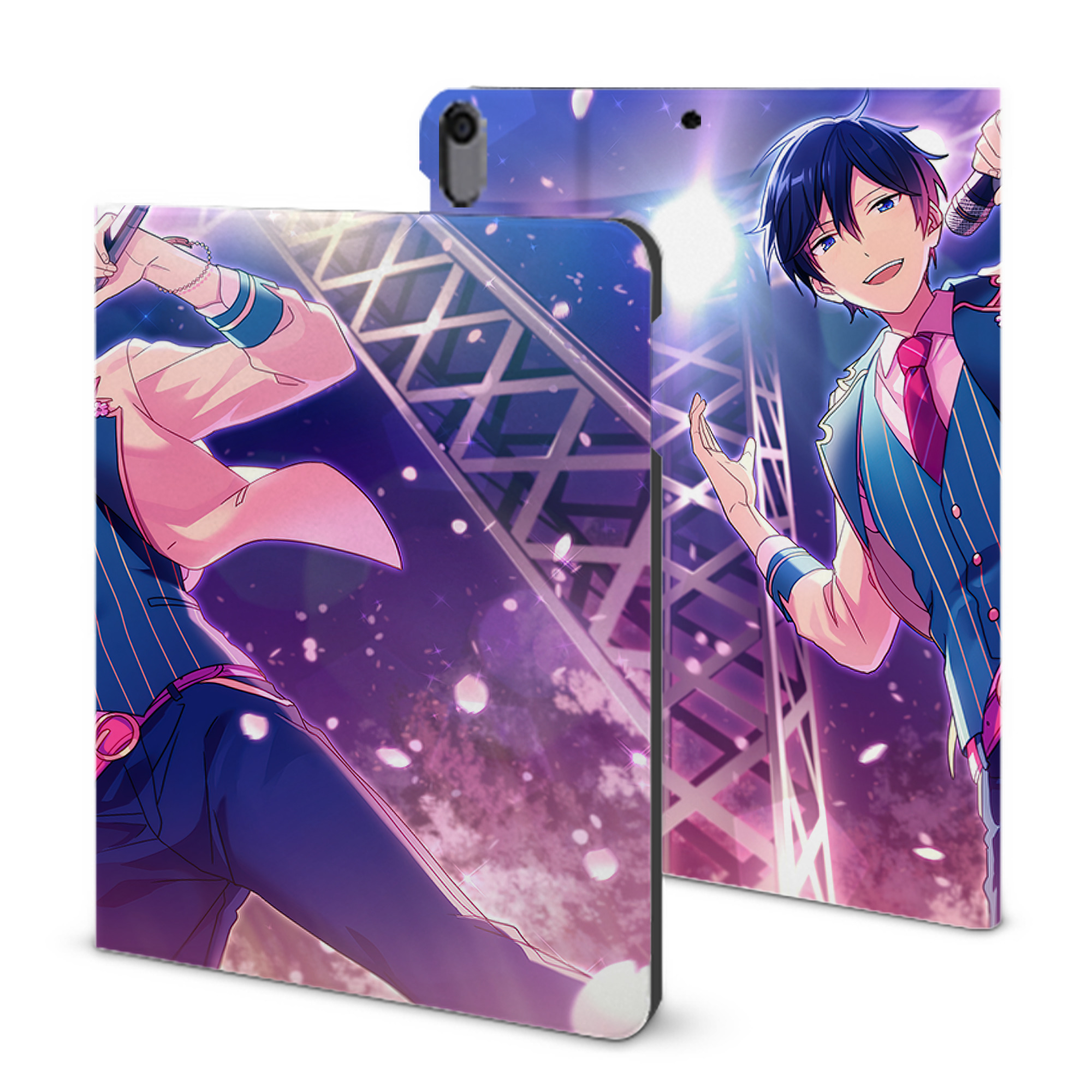 （画像用） あんさんぶるスターズ! Ensemble Stars IPad ケース ブック型 PUレザー TPU 耐衝撃 軽量 薄型 ペン収納なし 全面保護 IPad 各モデル対応